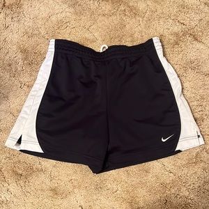 Nike black and white shorts size small